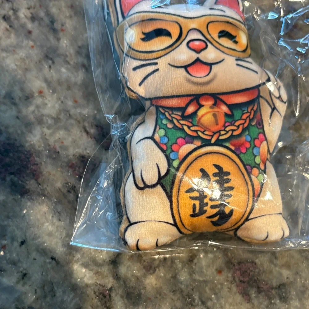 Charming Cat Plush Toy with Glasses